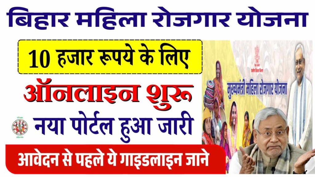 Mukhyamantri Mahila Rojgar Yojana 2025 : 10,000